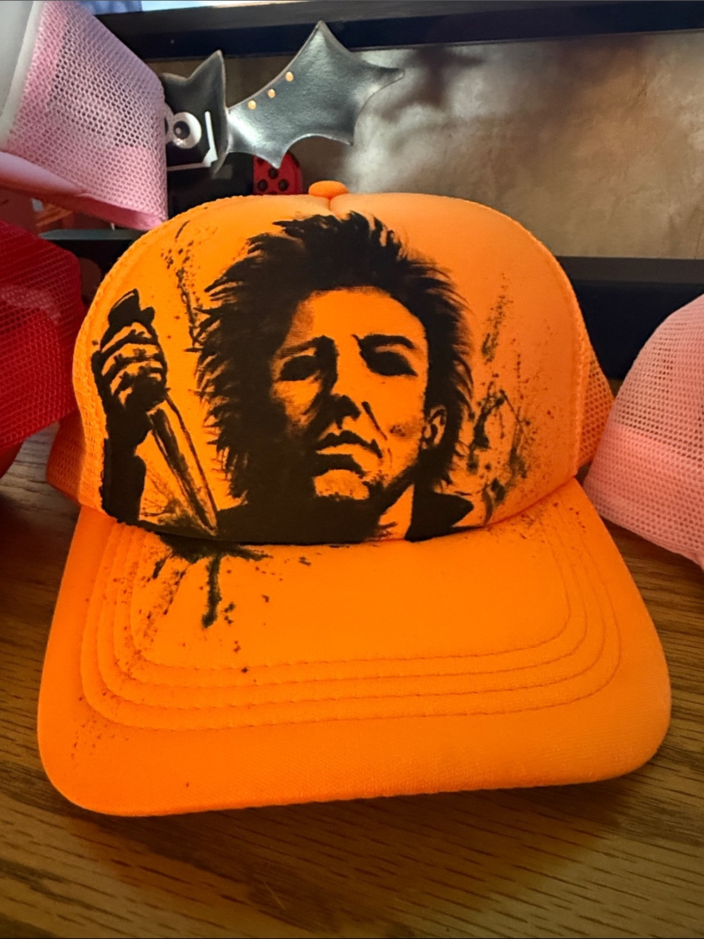 NWOT Michael Myers HALLOWEEN orange Tucker hat - unisex